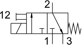 Распределитель с электроуправлением Festo MHE3-MS1H-3/2G-1/8