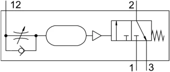 Клапан задержки времени Festo VZB-3-1/4