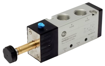 Пневмораспределитель 5/2 с пружинным возвратом KIPVALVE 533-3152