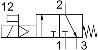Распределитель с электроуправлением Festo MFH-3-3/4-EX