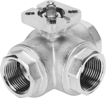 Шаровой кран Festo VZBM-3/8-RP-40-F-3L-F03-B2B3 Ру40 Ду10 (PN40 DN10)