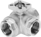 Шаровой кран Festo VZBM-3/8-RP-40-F-3L-F03-B2B3 Ру40 Ду10 (PN40 DN10)