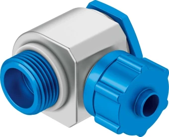 Штуцер ниппельный угловой с накидной гайкой Festo LCK-1/8-PK-4