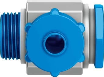 Штуцер ниппельный угловой с накидной гайкой Festo LCK-1/4-PK-6