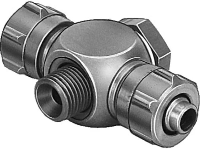 Тройник ниппельный с резьбой и накидной гайкой Festo TCK-1/8-PK-4