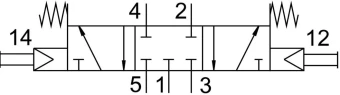 Распределитель с кнопочным управлением Festo T-5/3-1/4