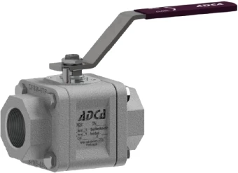 Кран шаровый из нержавеющей стали резьбовой ADCA M3i1 Ду25 Ру100 (DN25 PN100)