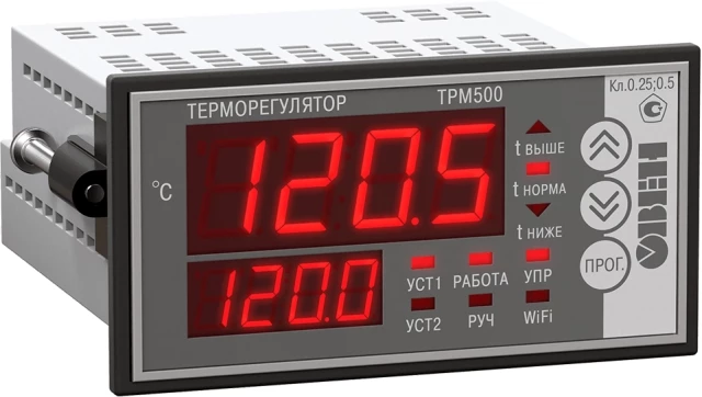 Экономичный терморегулятор с мощным реле и крупным индикатором ОВЕН ТРМ500-Щ2.30А