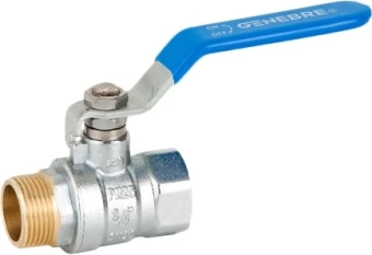 Кран шаровой латунный резьбовой Genebre 3034-08 Ру25 Ду40 (PN25 DN40)