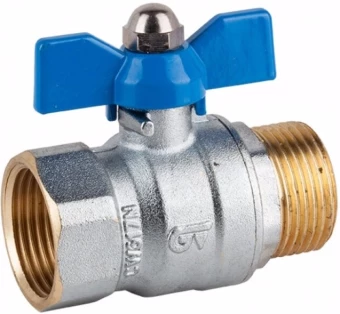 Кран шаровой латунный резьбовой Genebre 3036-06 Ру25 Ду25 (PN25 DN25)
