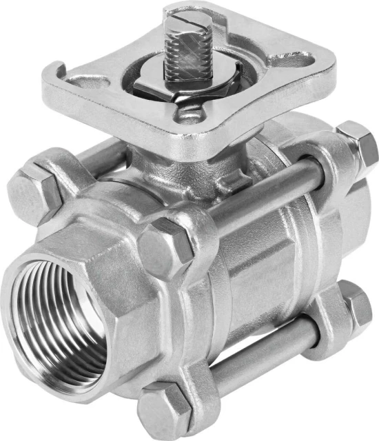 Шаровой кран Festo VZBE-1/4-T-63-T-2-F0304-V15V15 Ру63 Ду8 (PN63 DN8)