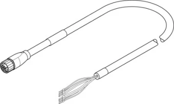 Кабель электродвигателя Festo NEBM-M16G8-E-7.5-Q7-LE8-1
