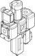 Блок подготовки воздуха, комбинация Festo MSB4-1/4:C3J1F3-WP