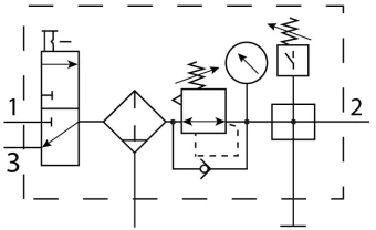 Блок подготовки воздуха, комбинация Festo MSB4-1/4:C3J1F3-WP