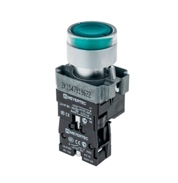 Кнопка с LED подсветкой с пружинным возвратом MEYERTEC MTB2-BW3361