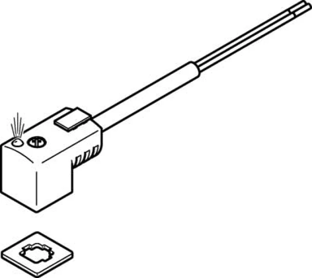 Штекерная розетка с кабелем Festo KMEB-3-24-5-LED