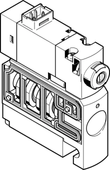 Распределитель с электроуправлением Festo CPVSC1-M1LH-J-T-M5