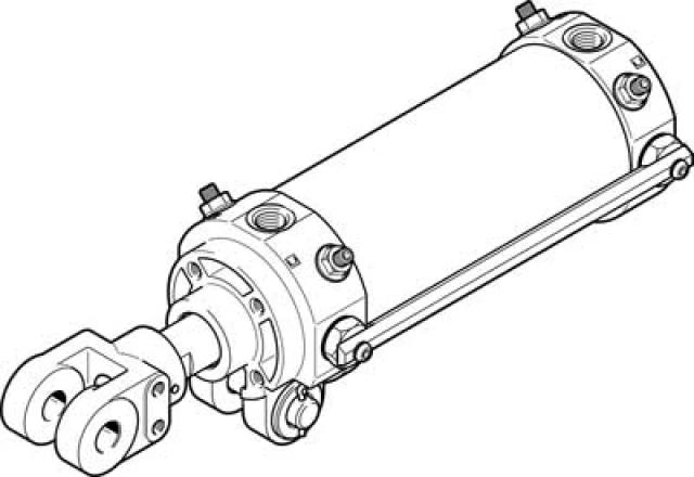 Пневмоцилиндр на шарнирах Festo DWA-63-100-Y-A-G