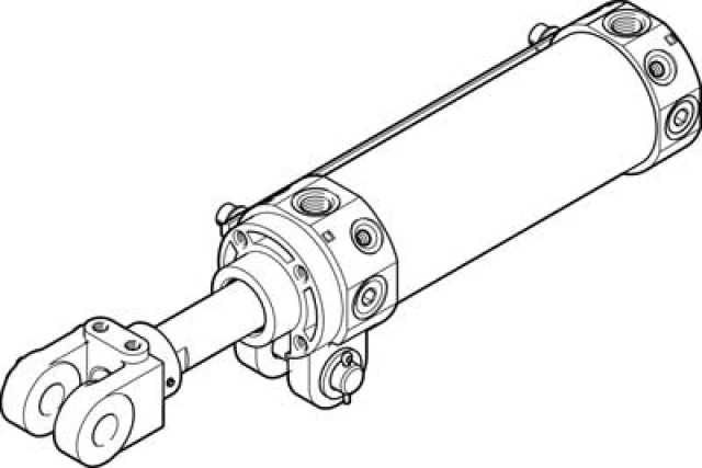 Пневмоцилиндр на шарнирах Festo DWC-63-75-Y-A-G