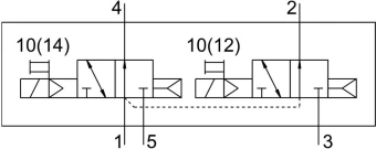 Распределитель с электроуправлением Festo VUVG-L14-T32U-AT-G18-1R8L