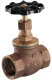 Клапан запорный сальниковый резьбовой бронзовый Genebre 3228-04 Ру16 Ду15 (PN16 DN15 )