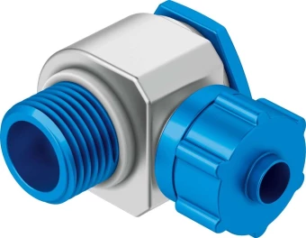 Штуцер ниппельный угловой с накидной гайкой Festo LCK-1/8-PK-6-KU