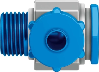 Штуцер ниппельный угловой с накидной гайкой Festo LCK-1/8-PK-6-KU