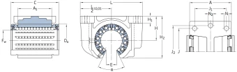 Линейный подшипник в сборе с корпусом SKF LUCF16-2LS