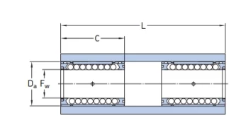 Линейный подшипник в сборе с корпусом SKF LQCD 20 D-2LS