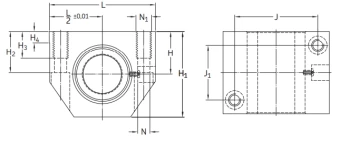Линейный подшипник в сборе с корпусом SKF LUND 20 D-2LS