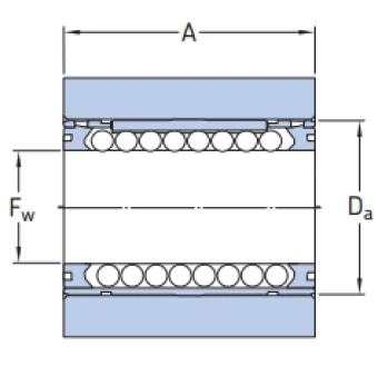 Линейный подшипник в сборе с корпусом SKF LUND 20 D-2LS