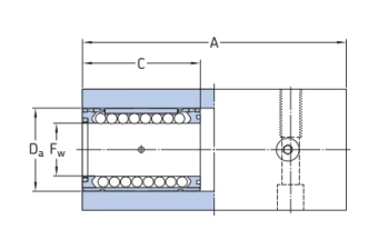 Линейный подшипник в сборе с корпусом SKF LTCD 30 D-2LS