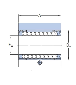 Линейный подшипник в сборе с корпусом SKF LUNE 16 D-2LS