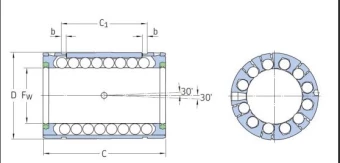 Линейный шариковый подшипник SКF LBCD 16 D-2LS