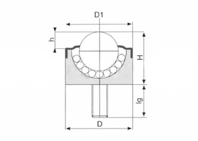 Шариковая опора SP 12 SS-FL ISB