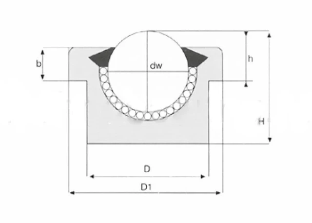 Шариковая опора SP 25 PA ISB