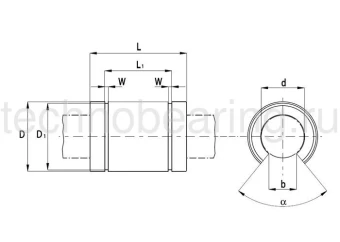 Линейный шариковый подшипник NBS (ISB) KBO1636PPAS
