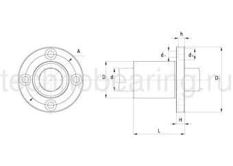 Линейный шариковый подшипник TECHNIX LMEF 40-UU (KBF 40 PP)
