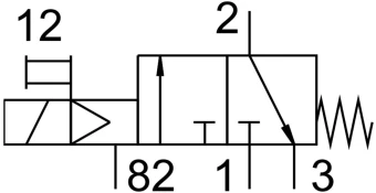 Распределитель с электроуправлением Festo MFH-3-1/8