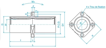Линейный шариковый подшипник FLI SMK 30 WE
