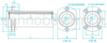 Линейный шариковый подшипник FLI LMT 12 LE