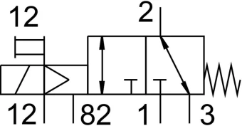 Распределитель с электроуправлением Festo MFH-3-1/8-S