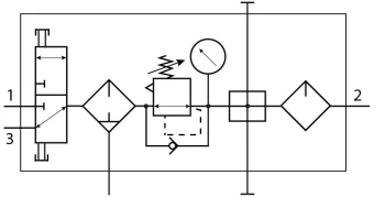 Комбинация блоков подготовки воздуха Festo FRC-1/4-DB-7-MINI-KC