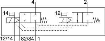 Распределитель с электроуправлением Festo VMPA14-M1H-DS-S-G1/8-PI