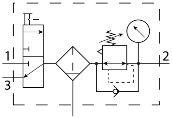 Блок подготовки воздуха, комбинация Festo MSB4-1/4:C3:J1-WP