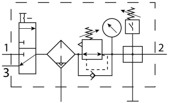 Блок подготовки воздуха, комбинация Festo MSB6-1/2:C3:J1:F12-WP