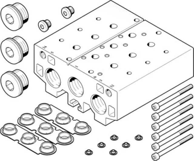 Плита для блочного монтажа Festo VABM-B10-30E-N34-6