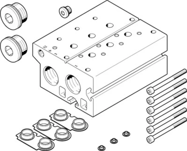 Плита для блочного монтажа Festo VABM-B10-30E-N34-3-P3