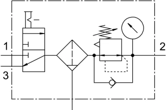 Блок подготовки воздуха, комбинация Festo MSB4-1/4:C3:J120-WP