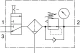 Блок подготовки воздуха, комбинация Festo MSB4-1/4:C3:J120-WP